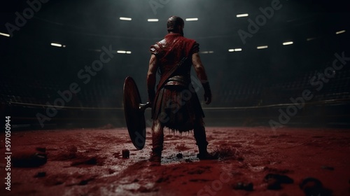 Tapety artystyczne Gladiator, Generative AI, Illustration
