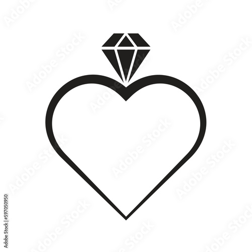 Diamond Heart wedding ring