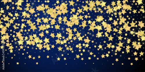 Magic stars vector overlay. Gold stars scattered