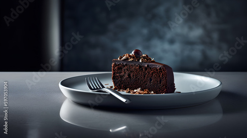 chocolate cake on a plate