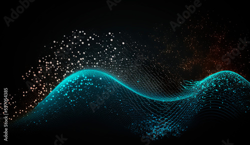 Data technology illustration Abstract futuristic background © Nelson