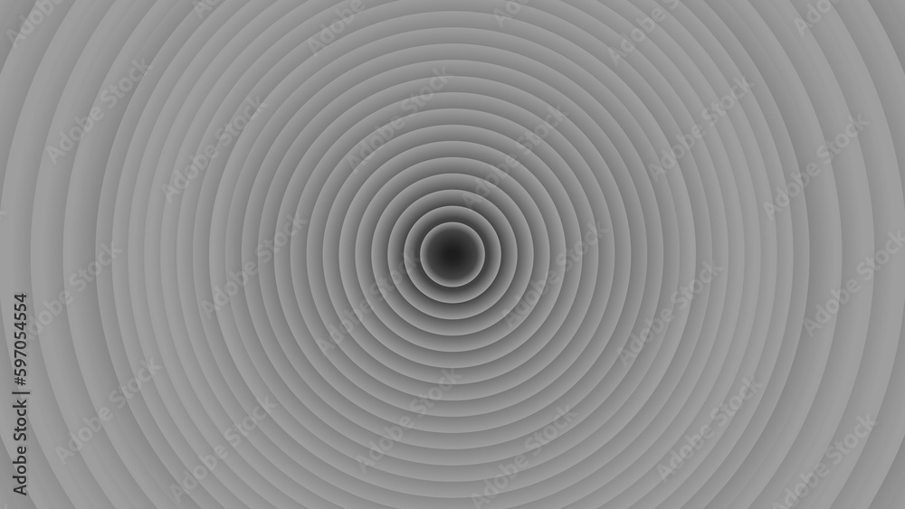 Obraz premium Concentric linear offset white and colour gradient rings of circles steps from top background wallpaper banner background, close up flat lay top view from above. Vector file