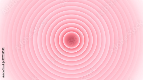 Concentric linear offset white and colour gradient rings of circles steps from top background wallpaper banner background, close up flat lay top view from above. Vector file