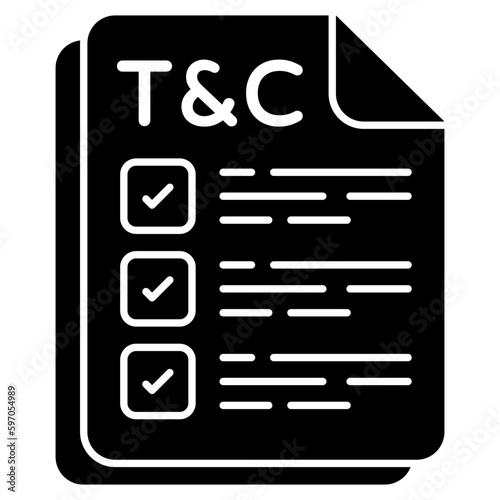 An icon design of terms and conditions 