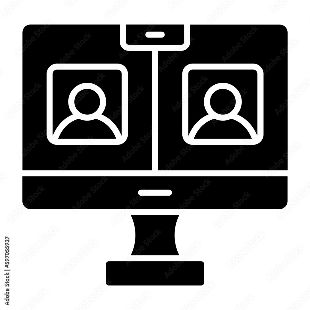 Online Meeting Icon Online Meeting Icon