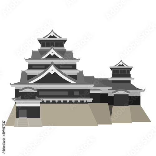 熊本城のイラスト