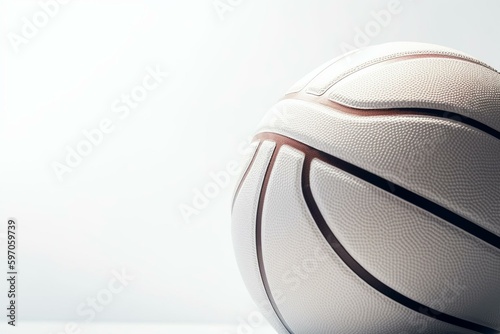 Basketball ball against white background. Generative AI