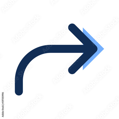 forward filled line icon