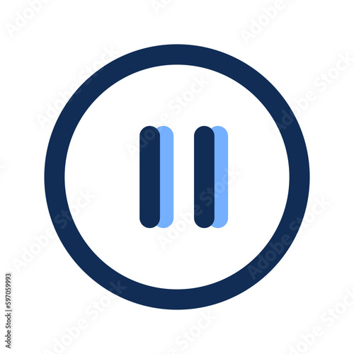 pause filled line icon