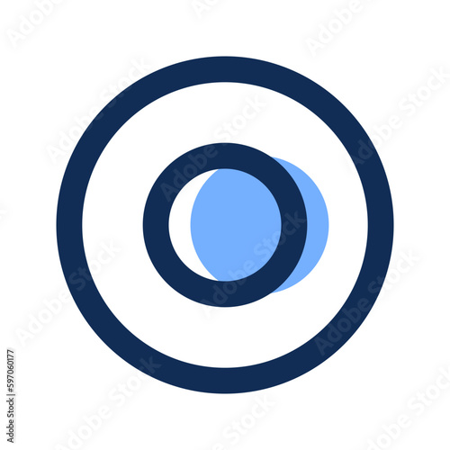record filled line icon