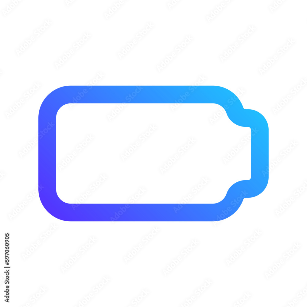 empty battery gradient icon empty battery gradient icon