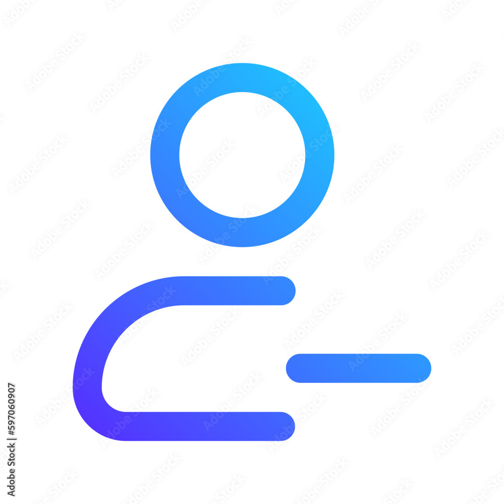 delete account gradient icon delete account gradient icon
