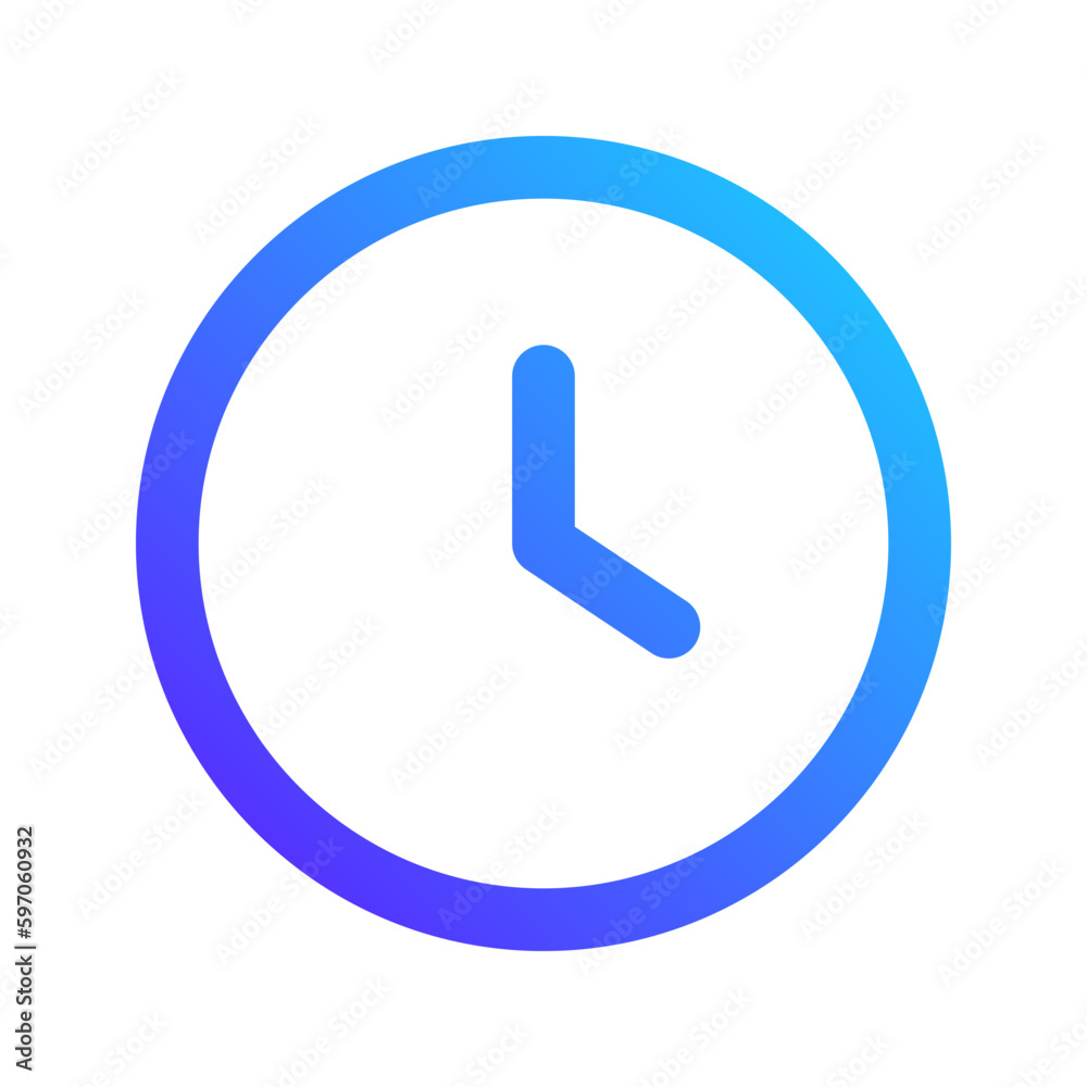 clock gradient icon clock gradient icon