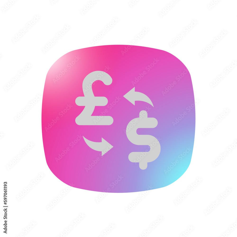 Exchange Pound to Dollar - Pictogram (icon) Exchange Pound to Dollar - Pictogram (icon)