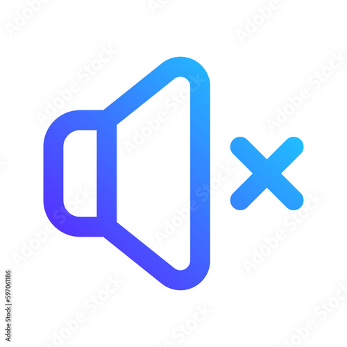 volume mute gradient icon