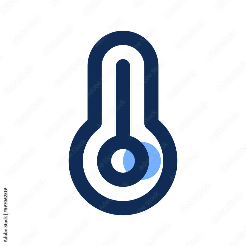 thermometer filled line icon