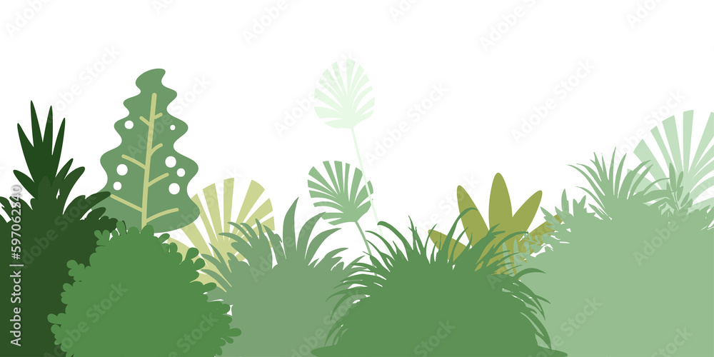 Tropical bush. Tropical leaf isolated on transparent background. Tropical bush. Tropical leaf isolated on transparent background.