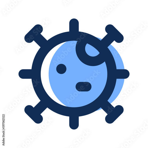 virus filled line icon