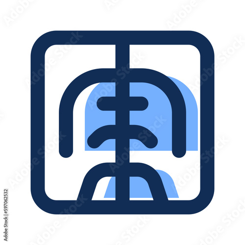 x ray filled line icon
