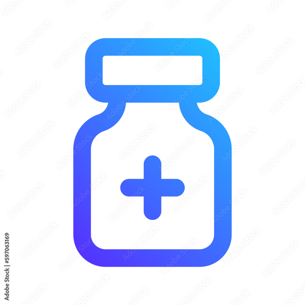 Obraz premium pills bottle gradient icon