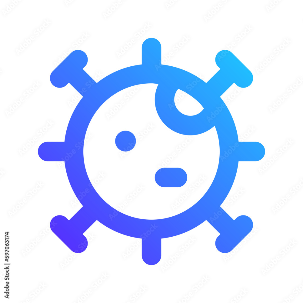 Obraz premium virus gradient icon