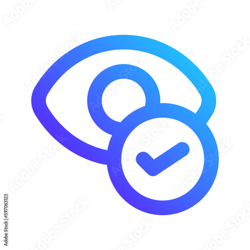 eye exam gradient icon