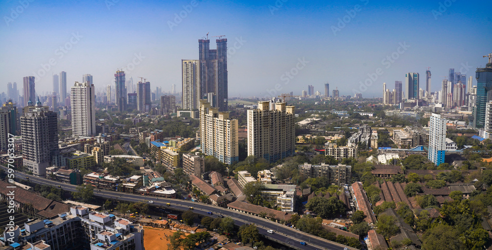 aerial view mumbai