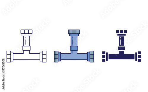 Pipe3 vector icon photo