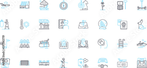 Culture Shock linear icons set. Disorientation, Alienation, Confusion, Frustration, Insecurity, Anxiety, Homesickness line vector and concept signs. Adjustment,Difficulties,Struggle Generative AI
