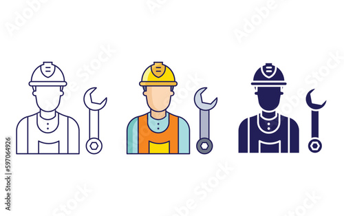 Plumber vector icon