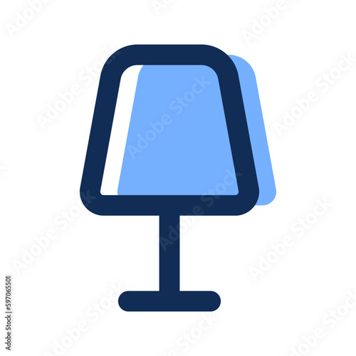 desk lamp filled line icon