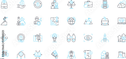 Digital currency linear icons set. Bitcoin, Cryptocurrency, Blockchain, Ethereum, Ripple, Litecoin, Trading line vector and concept signs. Mining,Wallet,Exchange outline illustrations Generative AI