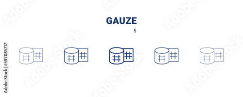 gauze icon. Thin, light, regular, bold, black gauze icon set from dental health collection. Editable gauze symbol can be used web and mobile