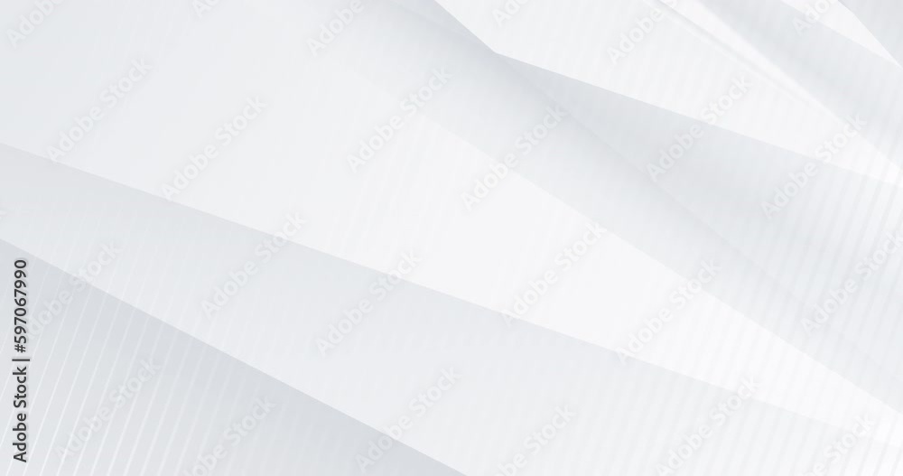 Elegant light grey white seamless looped background. Diagonal white stripes animation. Digital minimal geometric 3d BG. Technology metallic line. Premium luxury design template. Animated soft pattern