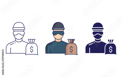 Criminal vector icon