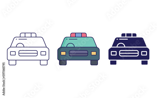 Police car vector icon © Icongeek26