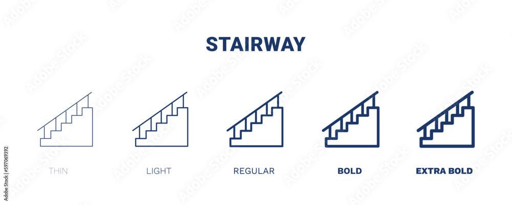 stairway icon. Thin, light, regular, bold, black stairway icon set from hotel and restaurant collection. Editable stairway symbol can be used web and mobile stairway icon. Thin, light, regular, bold, black stairway icon set from hotel and restaurant collection. Editable stairway symbol can be used web and mobile