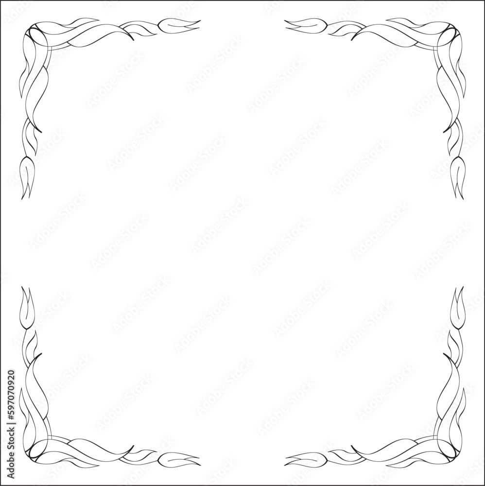 Elegant black and white monochrome ornamental border for greeting cards, banners, invitations. Vector frame for all sizes and formats. Isolated vector illustration. Elegant black and white monochrome ornamental border for greeting cards, banners, invitations. Vector frame for all sizes and formats. Isolated vector illustration.