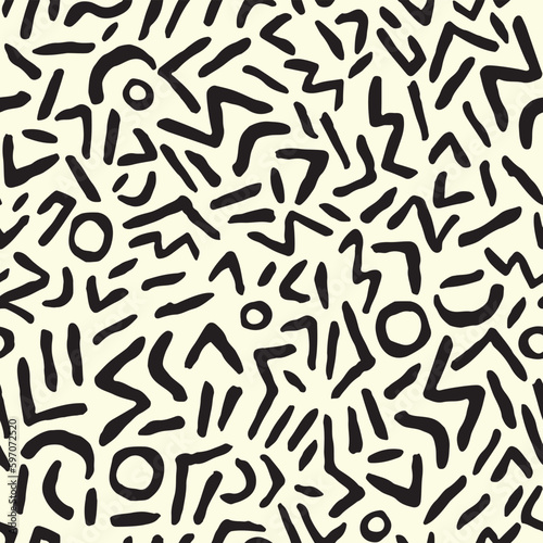 Hand Drawn Abstract Wallpaper. Decorative seamless pattern. Repeating background. Tileable wallpaper print.