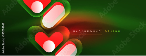 Neon circle abstract background. Template for wallpaper, banner, presentation, background