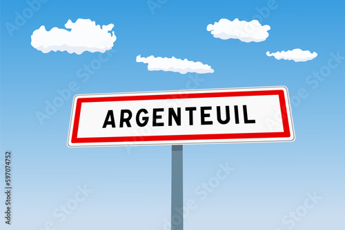 Argenteuil city sign in France