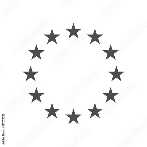 EU stars isolated vector symbol