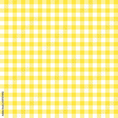 Yellow gingham pattern - vector checkered texture