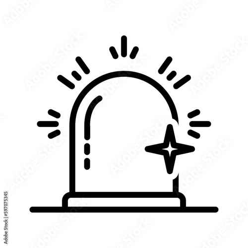 Black line icon for Flickering