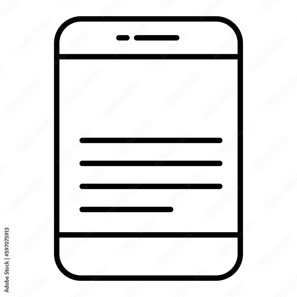 Mobile GDPR Thin Line Icon Mobile GDPR Thin Line Icon