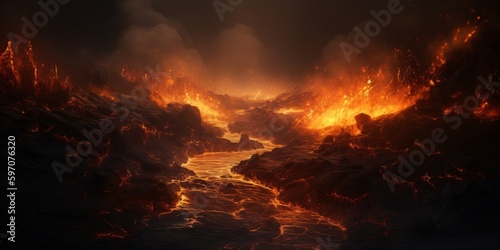 hell flames, armageddon, generative ai © CROCOTHERY