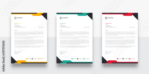 Modern and creative corporate Elegant letterhead template. With color variation creative letterhead Template. modern letterhead design template for your project. Business letterhead design.
