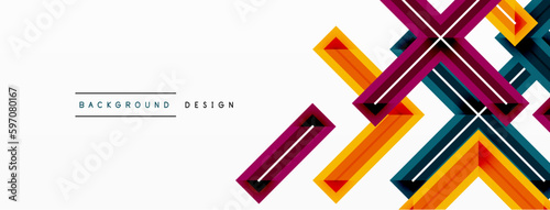 Cross line background minimal geometric template. Design for wallpaper, banner, background, landing page, wall art, invitation, prints, posters