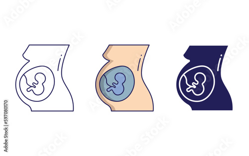 Baby Rotation vector icon