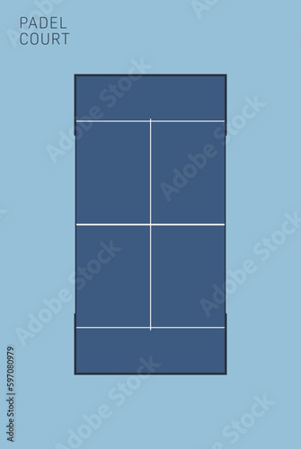 Graphic vector padel court